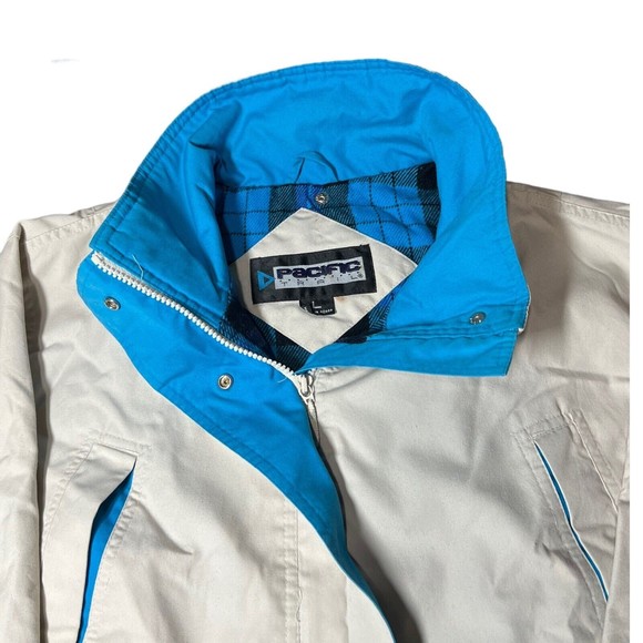 Pacific Trail Blue/Tan Poly Blend W/ Zipper & Snap Closure Women’s Size Large - Picture 2 of 4
